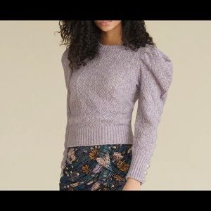 Veronica Beard Purple Crew Neck Sweater